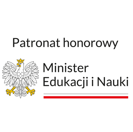 Patronat honorowy Ministra Edukacji i Nauki z napisem